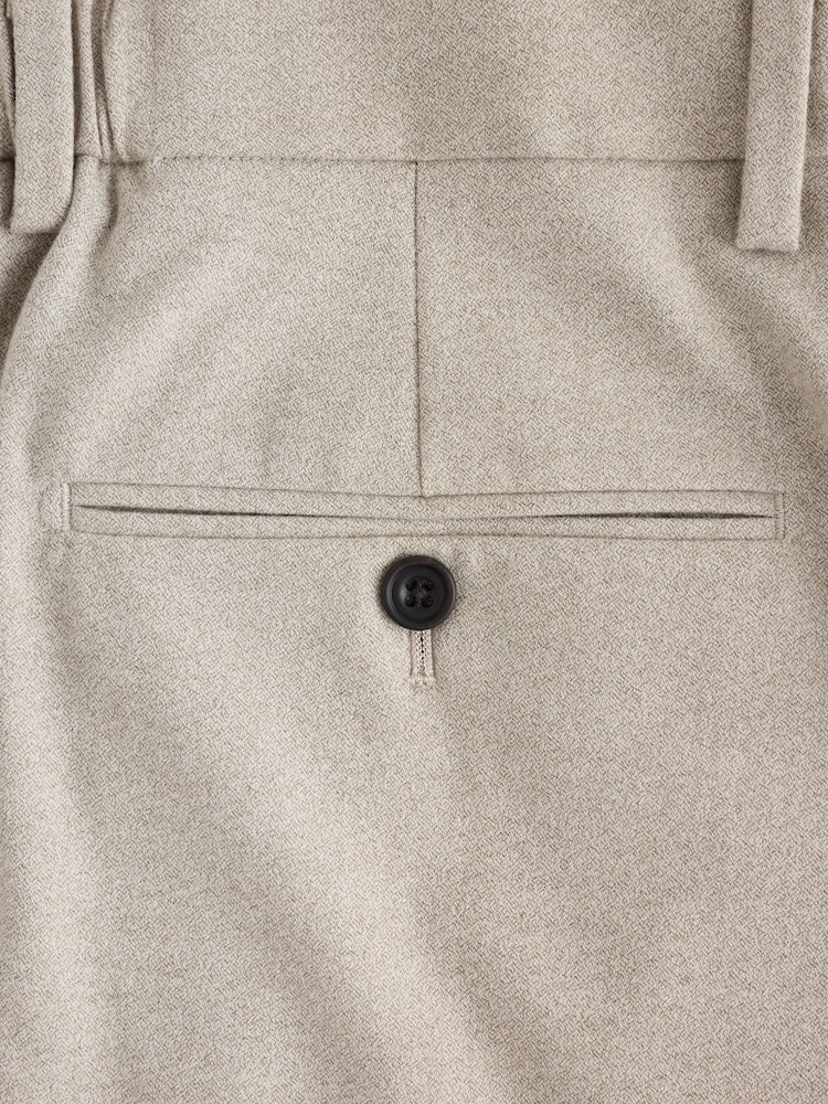 Ecru Muscle Fit Motionflex Stretch Flannel Suit Trousers - Image 12 of 12 Ecru Muscle Fit Motionflex Stretch Flannel Suit Trousers - Image 12 of 12