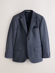 Blue Muscle Fit Motionflex Stretch Flannel Suit Jacket - Image 11 of 16