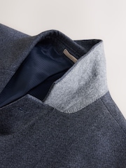 Blue Muscle Fit Motionflex Stretch Flannel Suit Jacket - Image 13 of 16