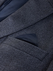 Blue Muscle Fit Motionflex Stretch Flannel Suit Jacket - Image 14 of 16