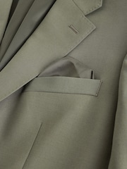 Sage Green Signature Muscle Fit Motionflex Stretch Tollegno Italian Wool Rich Suit Jacket - Image 10 of 10