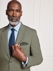 Sage Green Signature Muscle Fit Motionflex Stretch Tollegno Italian Wool Rich Suit Jacket - Image 4 of 10