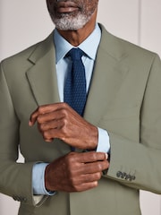 Sage Green Signature Muscle Fit Motionflex Stretch Tollegno Italian Wool Rich Suit Jacket - Image 5 of 10