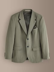 Sage Green Signature Muscle Fit Motionflex Stretch Tollegno Italian Wool Rich Suit Jacket - Image 6 of 10