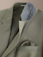 Sage Green Signature Muscle Fit Motionflex Stretch Tollegno Italian Wool Rich Suit Jacket - Image 9 of 10