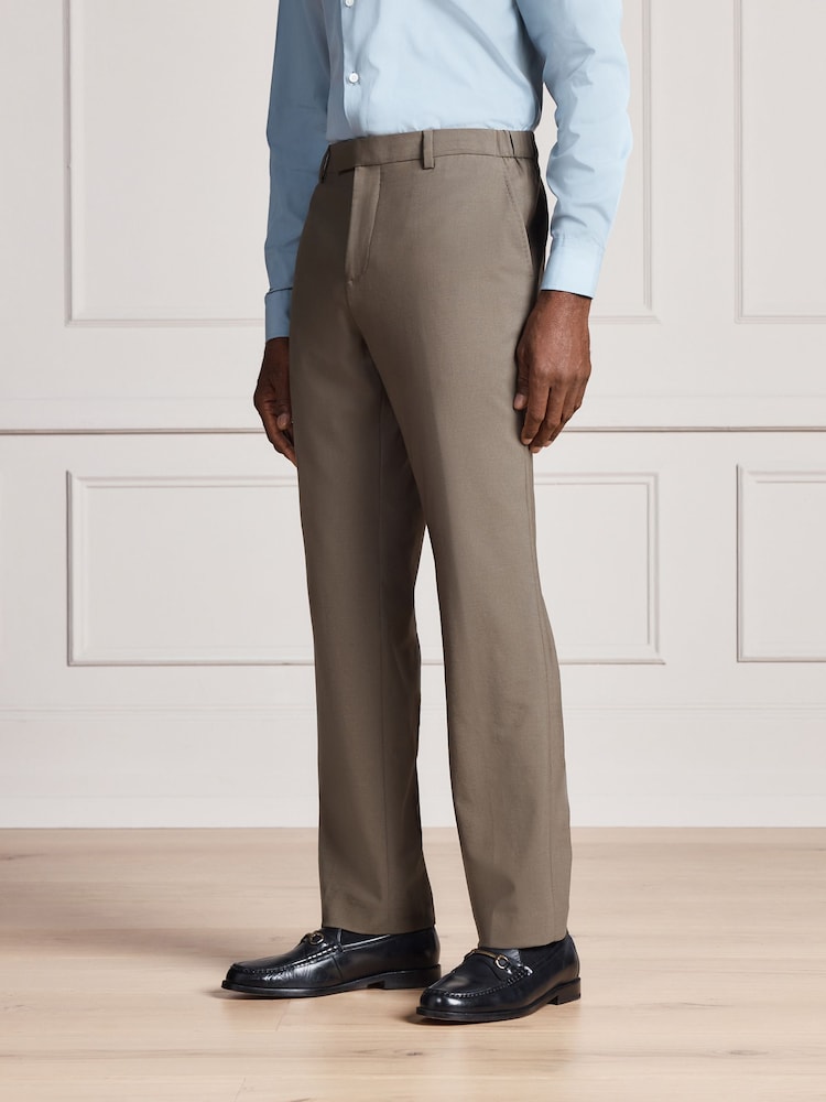 Sage Green Signature Muscle Fit Motionflex Stretch Tollegno Italian Wool Rich Suit Trousers - Image 1 of 5