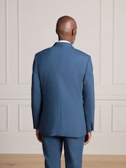 Bright Blue Signature Muscle Fit Motionflex Stretch Tollegno Italian Wool Rich Suit Jacket - Image 3 of 5