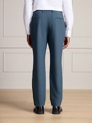 Bright Blue Signature Muscle Fit Motionflex Stretch Tollegno Italian Wool Rich Suit Trousers - Image 3 of 9