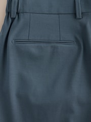Bright Blue Signature Muscle Fit Motionflex Stretch Tollegno Italian Wool Rich Suit Trousers - Image 9 of 9