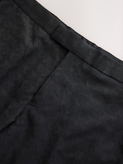 Black Tailored Fit Patterned Suit Trousers - Image 11 of 12