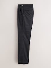 Black Tailored Fit Patterned Suit Trousers - Image 9 of 12