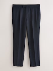 Navy Tailored Fit Textured Tuxedo Suit Trousers - Image 5 of 9