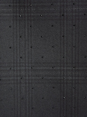 Black Regular Fit Check Sparkle Tuxedo Suit Jacket - Image 11 of 11