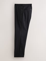 Black Regular Fit Check Sparkle Tuxedo Suit Trousers - Image 6 of 9