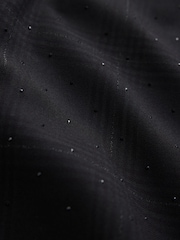Black Regular Fit Check Sparkle Tuxedo Suit Trousers - Image 7 of 9