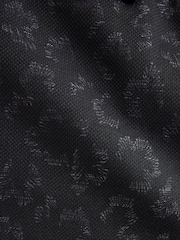 Navy Regular Fit Tuxedo Patterned Textured Suit Trousers - Image 11 of 11