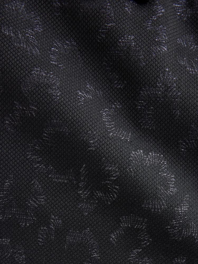 Navy Regular Fit Tuxedo Patterned Textured Suit Trousers - Image 11 of 11