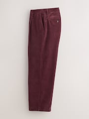 Burgundy Red Loose Fit Corduroy Suit Trousers - Image 7 of 10