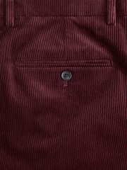 Burgundy Red Loose Fit Corduroy Suit Trousers - Image 9 of 10