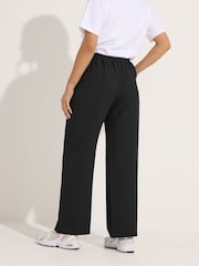 PixieGirl Petite Black Clasp Front Wide Leg Trousers - Image 4 of 6