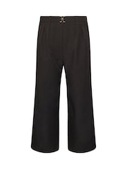 PixieGirl Petite Black Clasp Front Wide Leg Trousers - Image 6 of 6