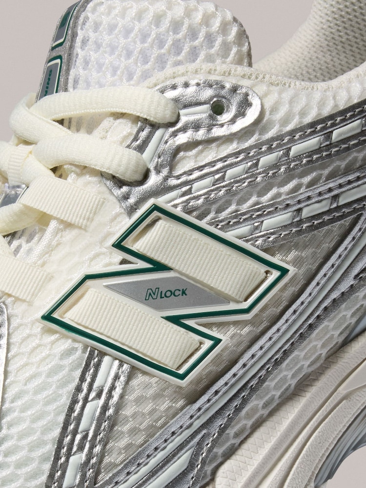 New Balance White/Silver 1906 Trainers - Image 14 of 14