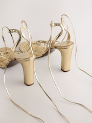 Gold Forever Comfort® High Heel Strappy Sandals - Image 10 of 10