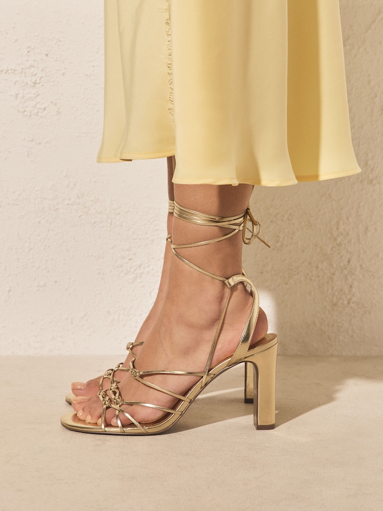 Gold Forever Comfort® High Heel Strappy Sandals - Image 2 of 10