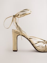 Gold Forever Comfort® High Heel Strappy Sandals - Image 8 of 10
