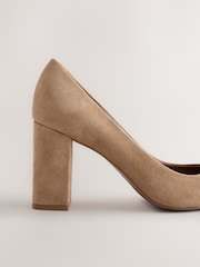 Camel Forever Comfort® Suede Block Court Heels - Image 3 of 10