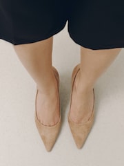 Camel Forever Comfort® Suede Block Court Heels - Image 8 of 10