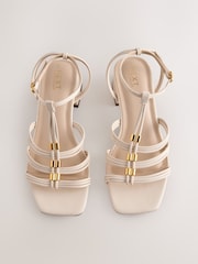 Tan Brown Forever Comfort® Low Block Hardware Sandals - Image 6 of 9