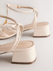 Tan Brown Forever Comfort® Low Block Hardware Sandals - Image 8 of 9