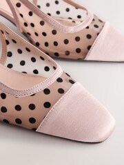 Nude Forever Comfort® Square Toe Slingback Block Heels - Image 5 of 5