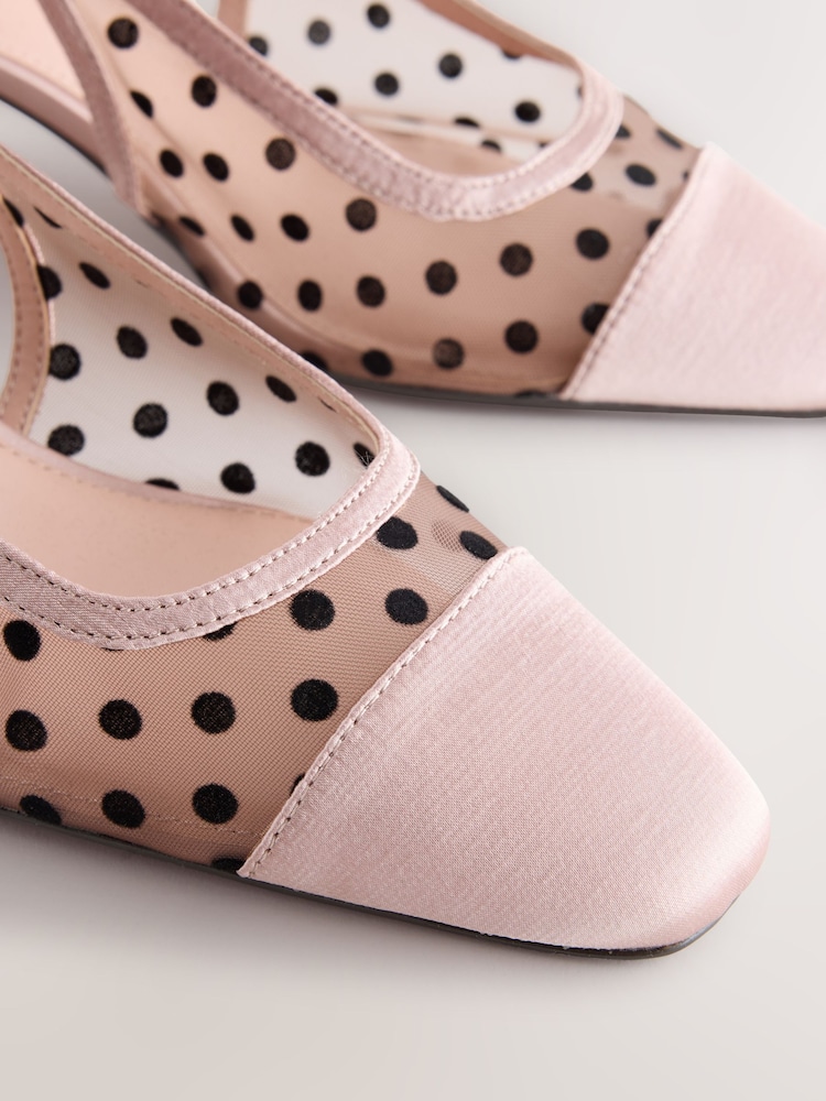 Nude Forever Comfort® Square Toe Slingback Block Heels - Image 5 of 5