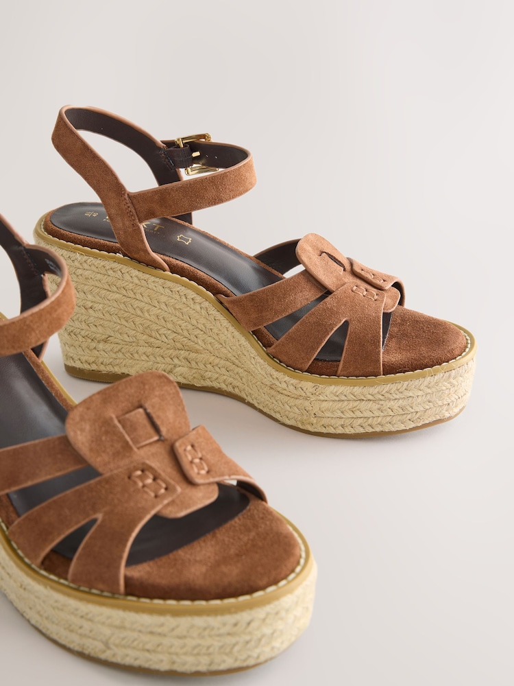 Tan Brown Forever Comfort® Leather Wedges - Image 5 of 5 Tan Brown Forever Comfort® Leather Wedges - Image 5 of 5