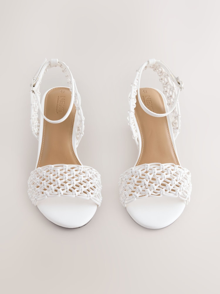 White Forever Comfort® Weave Flower Wedges - Image 1 of 4