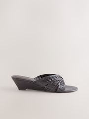 Chocolate Brown Forever Comfort® Weave Low Wedges - Image 1 of 5