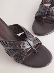 Chocolate Brown Forever Comfort® Weave Low Wedges - Image 3 of 5