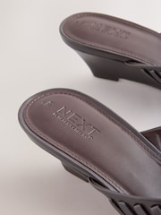 Chocolate Brown Forever Comfort® Weave Low Wedges - Image 4 of 5