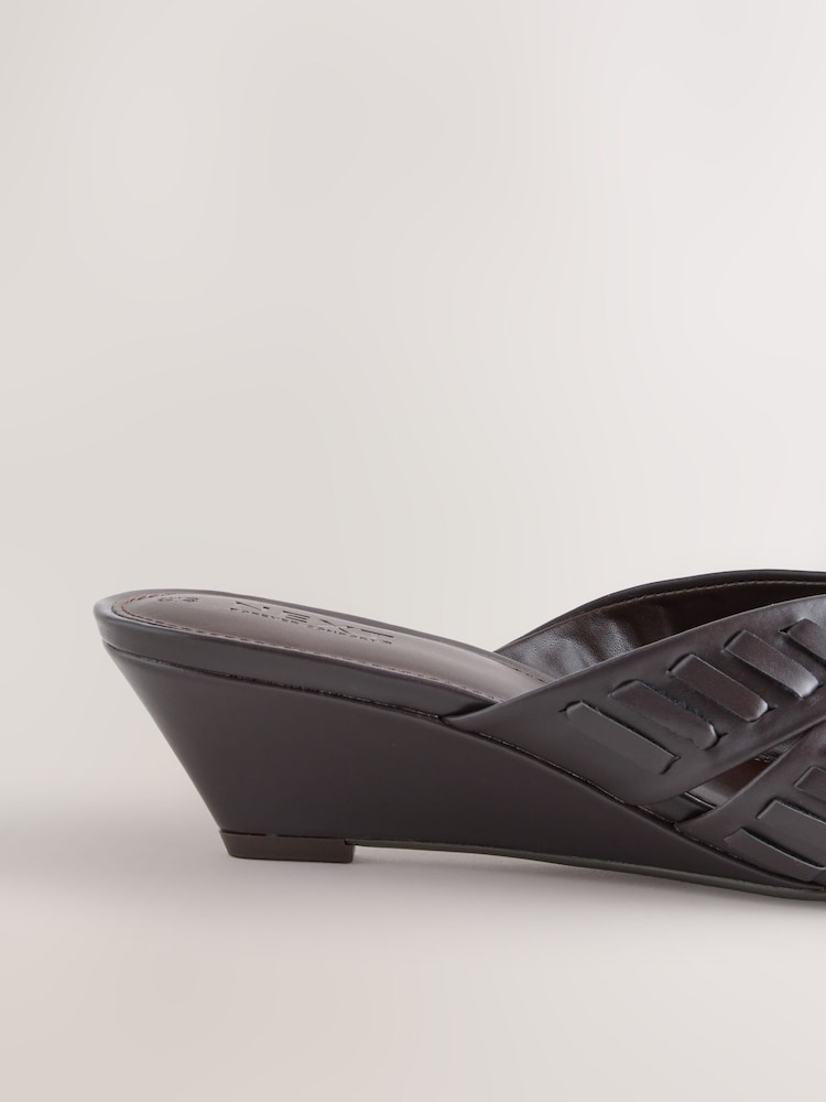 Chocolate Brown Forever Comfort® Weave Low Wedges - Image 5 of 5 Chocolate Brown Forever Comfort® Weave Low Wedges - Image 5 of 5