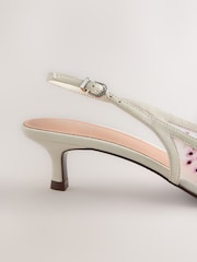 Bone Forever Comfort® Embroidered Mesh Slingback Heels - Image 3 of 8