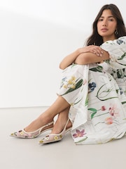 Bone Forever Comfort® Embroidered Mesh Slingback Heels - Image 7 of 8