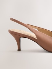 Taupe Brown Forever Comfort® Toecap Slingback Heels - Image 3 of 9