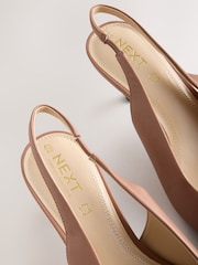 Taupe Brown Forever Comfort® Toecap Slingback Heels - Image 5 of 9