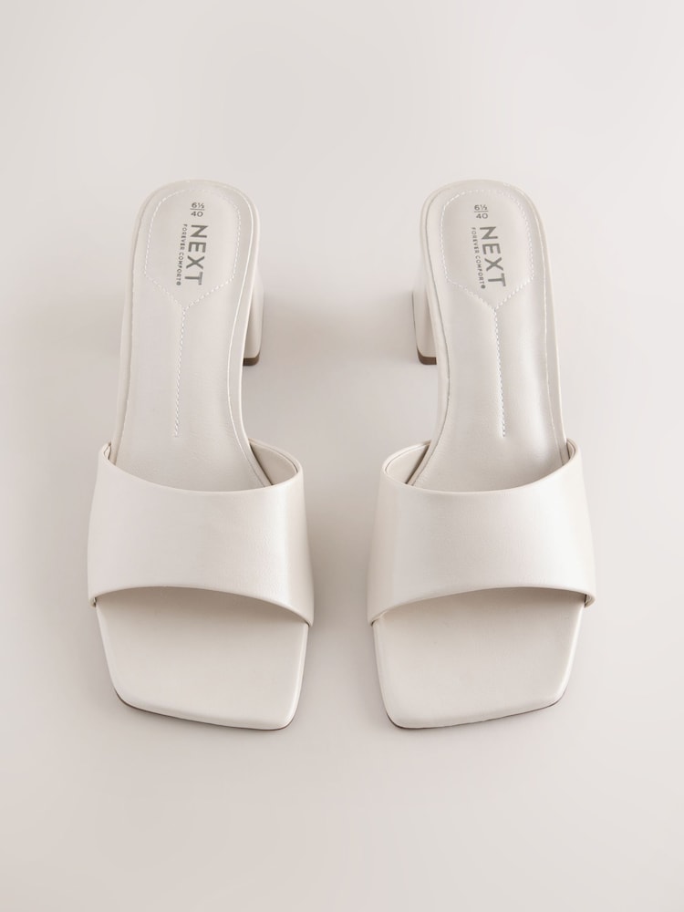 عاجي - حذاء مفتوح من الخلف كعب كتلة لراحة لا متناهية Forever Comfort® - صورة 2 من 5