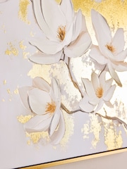 Lipsy Set of 2 Gold Magnolia Wall Art - Image 3 of 6