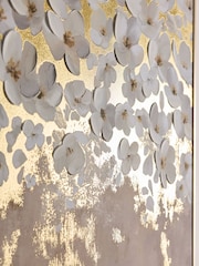 Lipsy Gold Cream Floral Wall Art - Image 3 of 6
