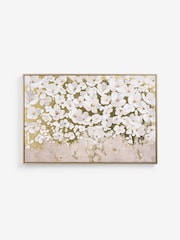 Lipsy Gold Cream Floral Wall Art - Image 6 of 6