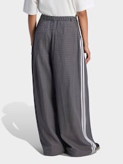 adidas Originals Grey/Black Checks Wide Leg Trousers - Image 2 of 6